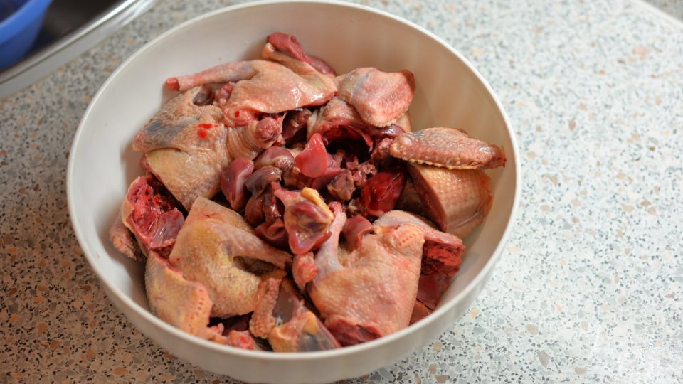 Holoubata nasekáme na menší kusy | foto: Martin Čuřík Holoubata nasekáme na menší kusy