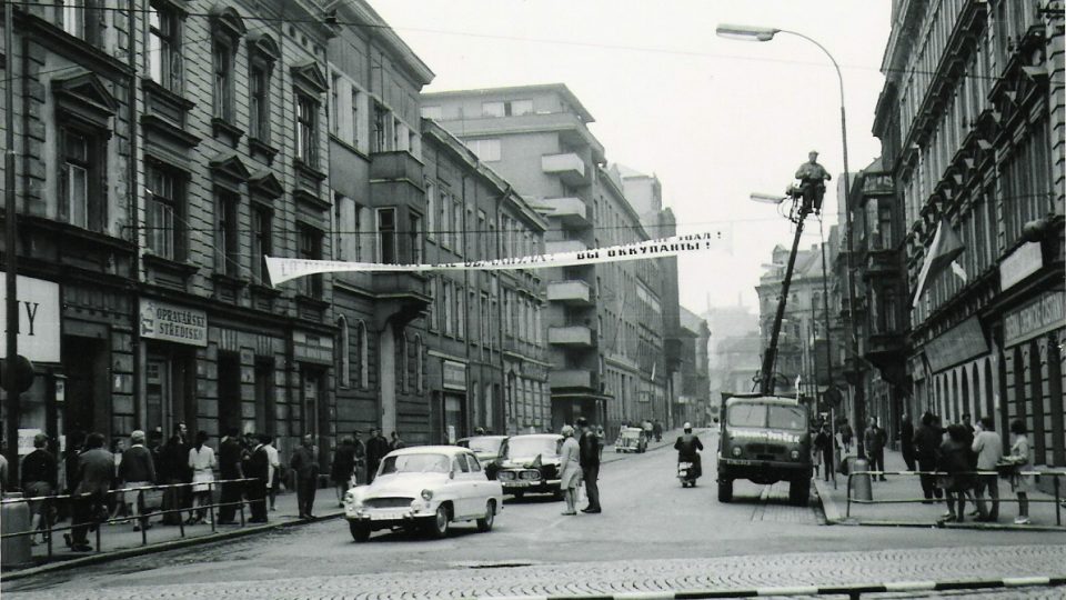 Ústí nad Labem - Pařížská ulice - srpen 1968