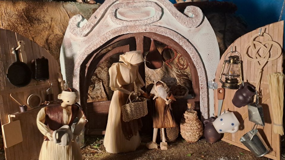 Podřipský betlém z šustí v Bechlíně