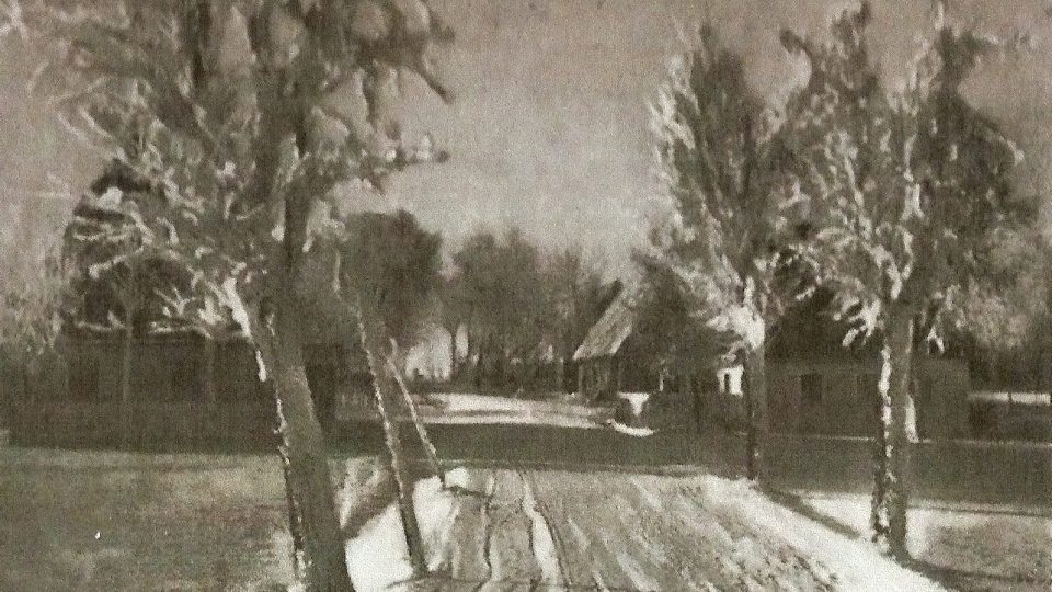 Adolfov v zimě - pohled do obce od Větrova