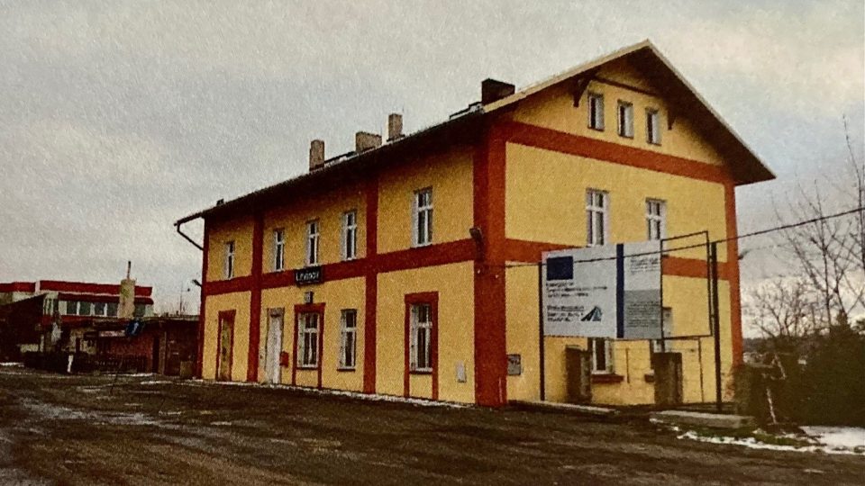 Původní podoba budovy vlakového nádraží v Litvínově