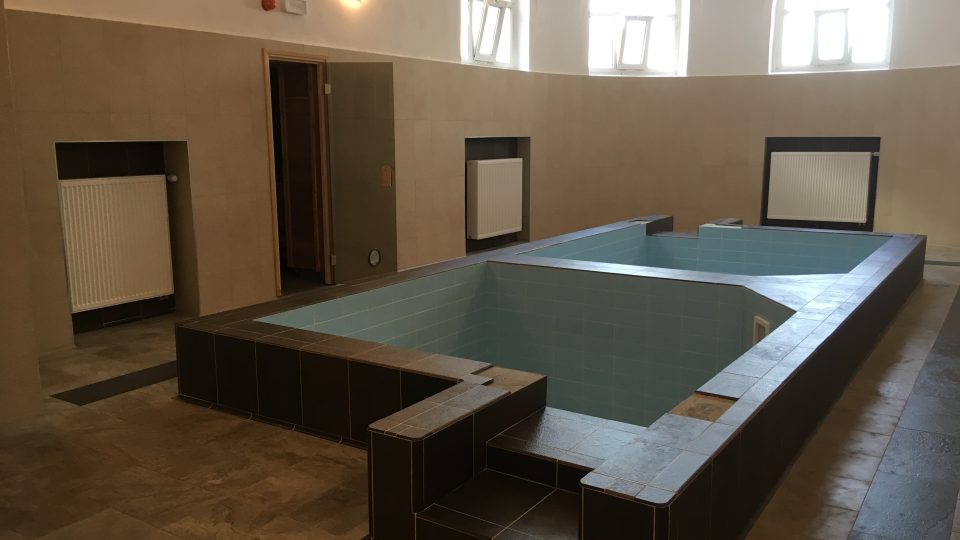 Zrekonstruovaný prostor saun v ústeckých Městských lázních