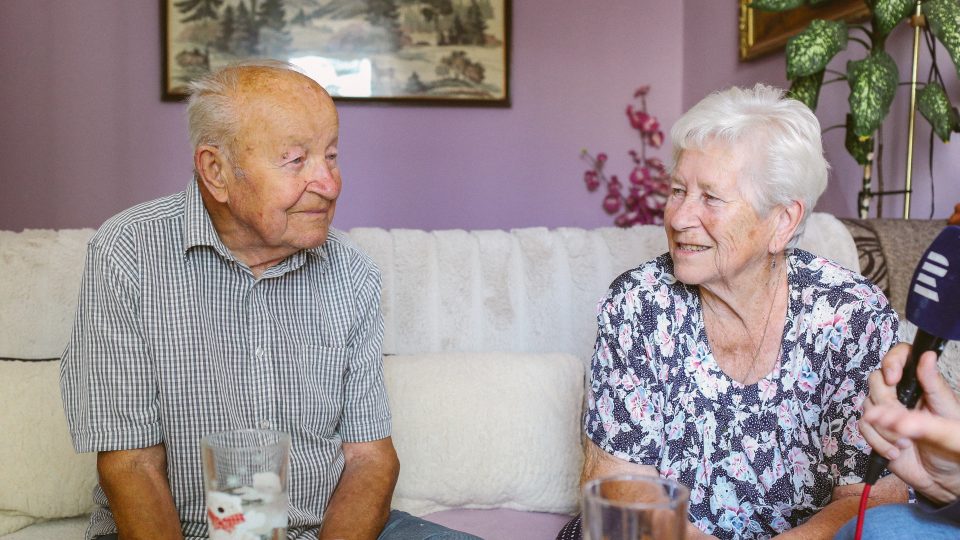 Stanislav a Miluše Strašilovi během natáčení