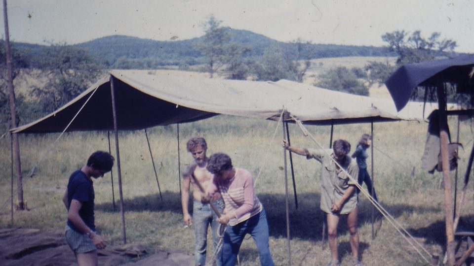 Tábor Týmu Bořena pod Radovesickou výsypkou, léto 1982