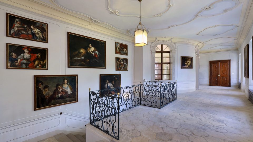 Interiér zámku Stekník