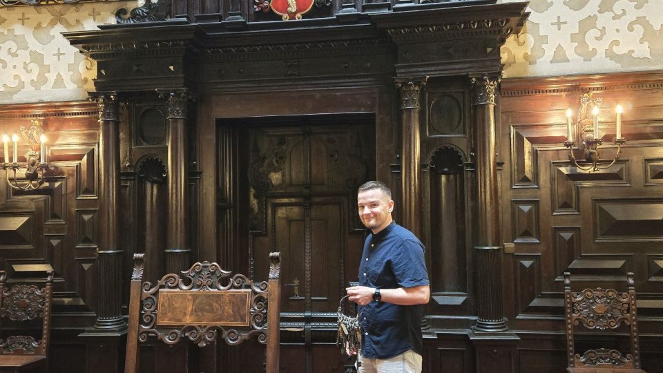 Kastelán Martin Rejman v Rytířském sálu