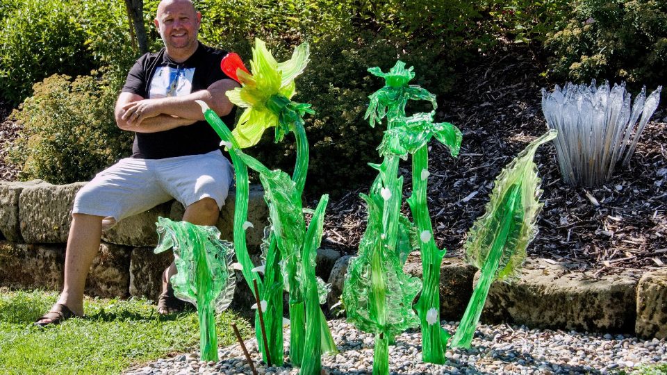 Jiří Pačinek ve skleněné zahradě | foto: Jaroslav Hoření, Český rozhlas Jiří Pačinek ve skleněné zahradě