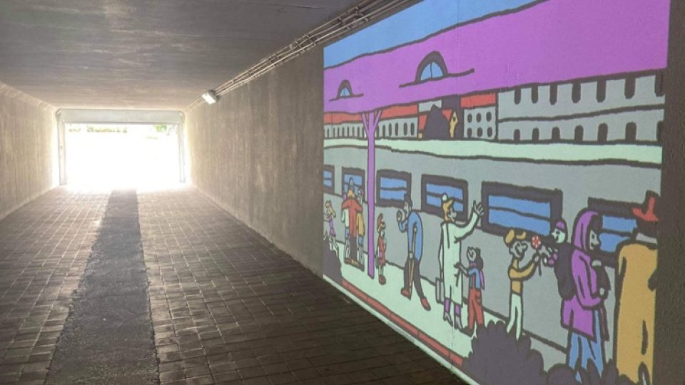 Podchod u Benešova mostu v Ústí nad Labem oživí velkoplošná malba