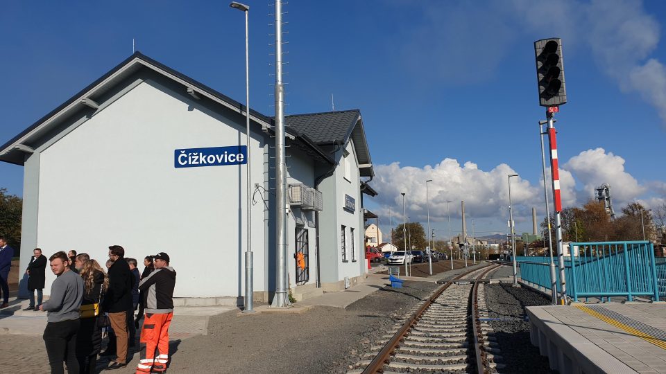 Slavnostní otevření modernizované trati mezi Lovosicemi a Louny v Čížkovicích