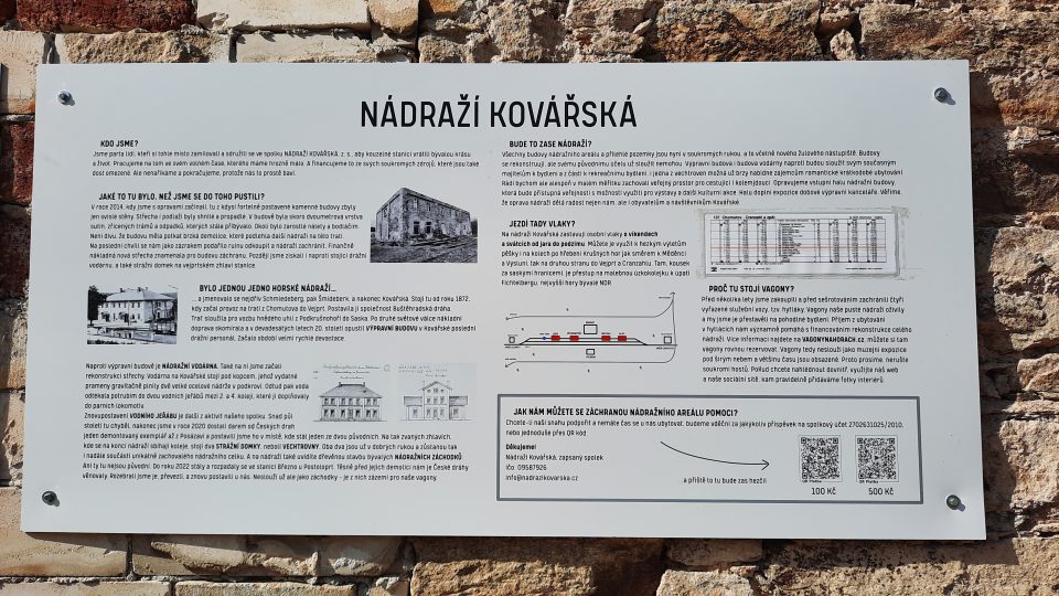 Nadšenci se snaží znovu vdechnout život prostoru bývalého nádraží v Kovářské