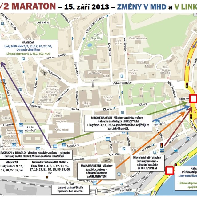 1/2Maraton a změny v MHD | foto:  RunCzech