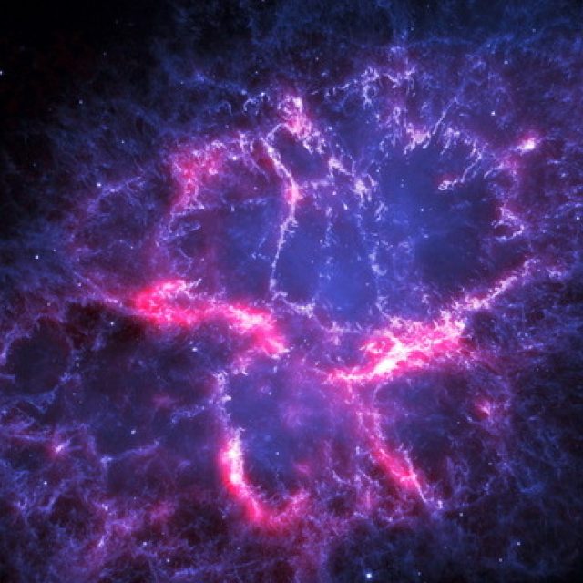 Krabí mlhovina v souhvězdí Býka je pozůstatkem supernovy,  která vzplála v roce 1054. Od Země je vzdálena asi 6500 světelných let | foto:  NASA,  ESA,  Alison Loll & Jeff Hester  (University of Arizona)