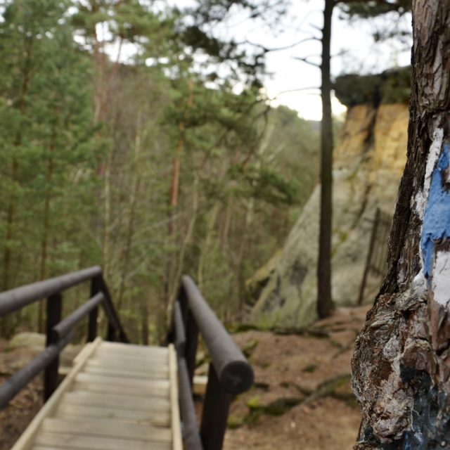 Modrá turistická značka  (ilustr. obr.) | foto: Anna Jadrná,  Český rozhlas