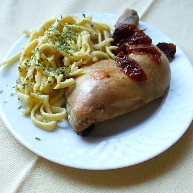 Kuře se sušenými rajčaty a špeclemi | foto: Stanislava Brádlová,  Český rozhlas