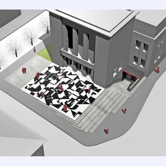 Vizualizace k piazettě před Vrchlického divadlem v Lounech | foto:  spolek Sýkora 2020