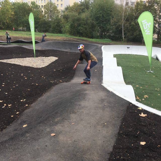 Nové pumptrackové hřiště v Teplicích | foto: Gabriela Hauptvogelová,  Český rozhlas