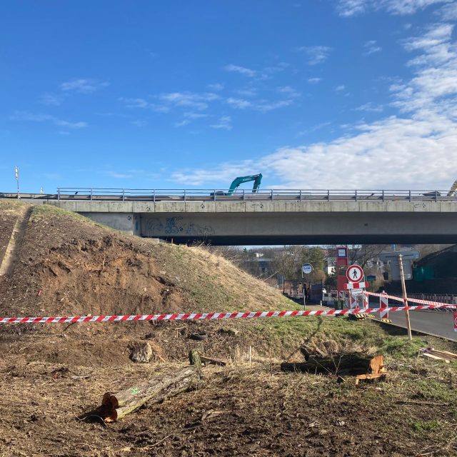 Přestavba křižovatky u Kněževsi u Prahy | foto: Karolína Burdová,  Český rozhlas