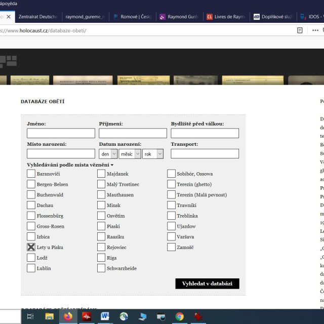 Databáze obětí holocaustu z českého území na webu Holocaust.cz | foto:  holocaust.cz