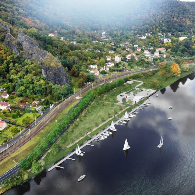 Vizualizace plánované podoby nového přístaviště ve Vaňově | foto: Ředitelství vodních cest České republiky