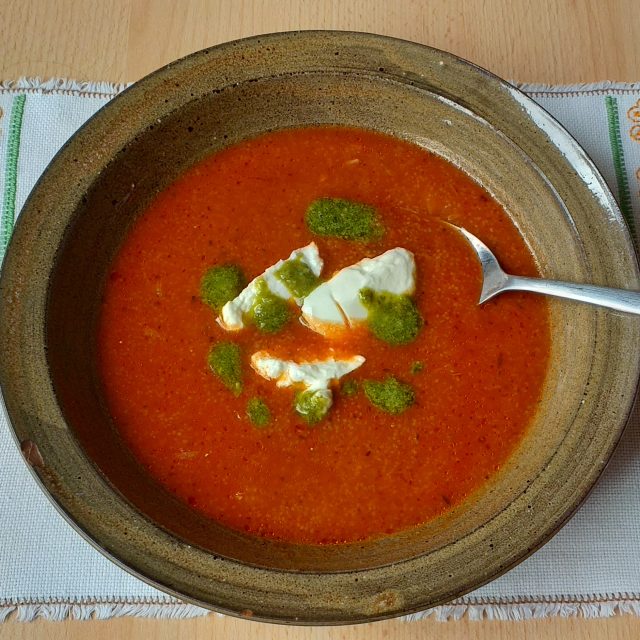 Rajská polévka s pestem a skyrem | foto: Stanislava Brádlová,  Český rozhlas