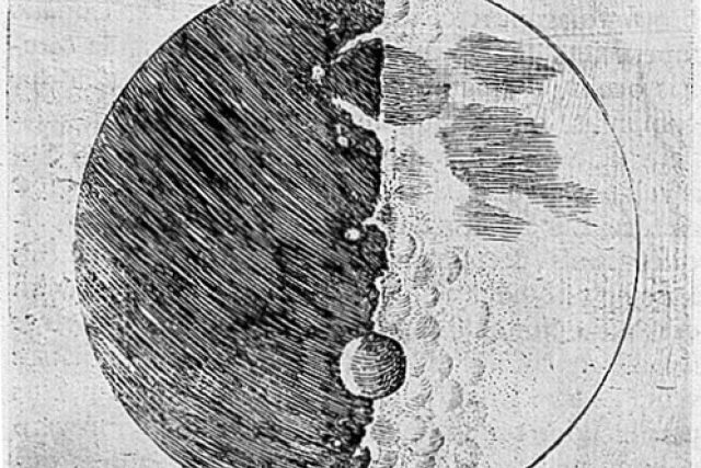 Galileova kresba Měsíce ze spisu Sidereus nuncius