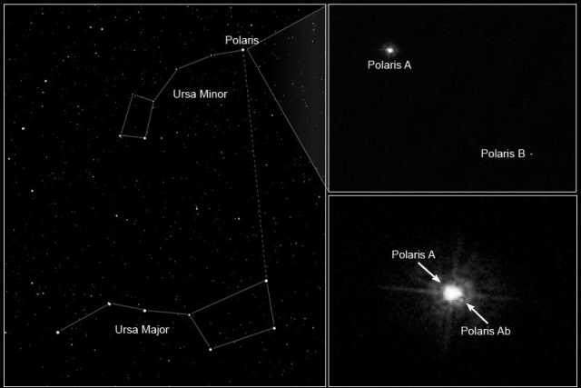 Polárka je ve skutečnosti skupinou tří gravitačně vázaných hvězd | foto:  NASA,  ESA