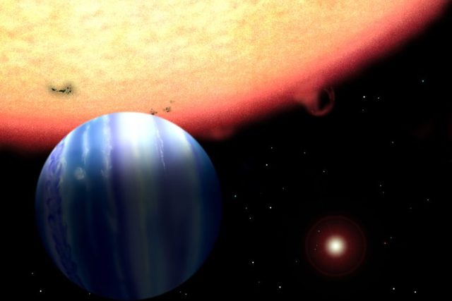 Exoplaneta typu &quot;horký Jupiter&quot; obíhající těsně kolem své hvězdy | foto:  Harvard-Smithsonian Center for Astrophysics