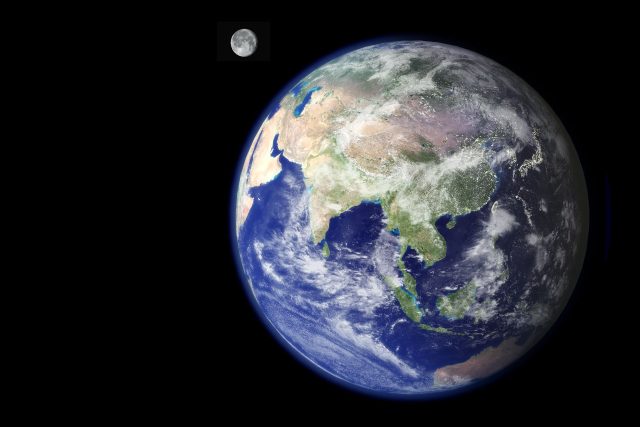 Planeta Země a Měsíc | foto:  NASA