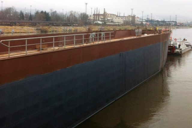 Děčín,  spouštění největší lodě v Čechách na vodu | foto: Iva Zítková,  Český rozhlas
