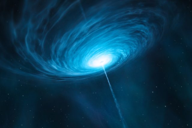 Umělecká představa podoby kvasaru  (ilustrační obrázek) | foto:  CC BY 3.0,   ESO/M. Kornmesser