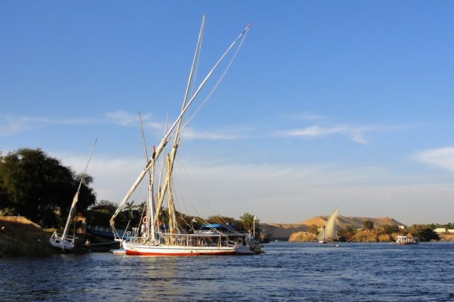 Jednoduché felúky brázdí egyptskou část Nilu | foto: Štěpán Macháček,  Český rozhlas