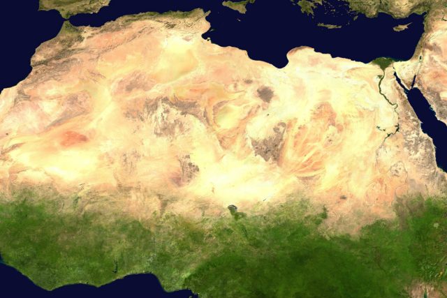 Satelitní snímek severní Afriky | foto: CC0 Public domain