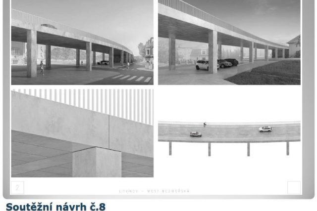 Vítězný návrh na rekonstrukci mostu přes Mezibořskou ulici v Litvínově | foto:  Tým architekta Marka Blanka