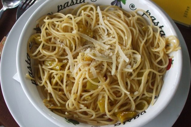 Špagety alio olio s feferonkami | foto: Stanislava Brádlová,  Český rozhlas