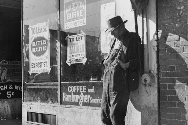 Světová hospodářská krize měla tak drastický dopad na americkou ekonomiku i samotné obyvatele USA,  že se jí ve 30. letech začalo říkat Velká deprese. Lidé přestávali mít víru v budoucnost | foto: Library of Congress,  CC0 1.0