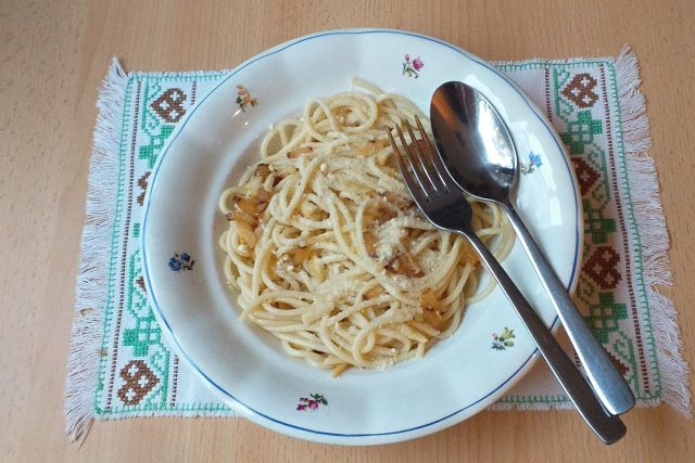 Špagety aglio s pancettou | foto: Stanislava Brádlová,  Český rozhlas