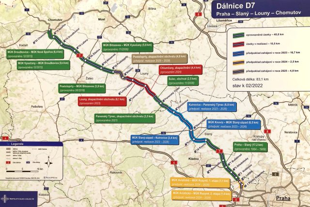 Plánovaná podoba D7 mezi Prahou a Chomutovem | foto: Jan Beneš,  Ředitelství silnic a dálnic