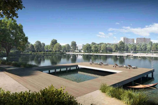 Vizualizace nové podoby Kamencového jezera | foto: Jan Skoupý,   Refuel,  architekti