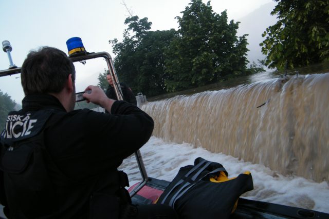 Střekovské nábřeží při povodni v roce 2013 | foto: Gabriela Hauptvogelová,  Český rozhlas