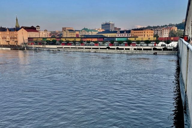 Řeka Labe v Ústí nad Labem 17. září | foto: Robin Röhrich