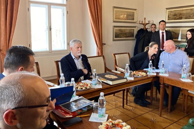 Nově zvolený prezident Petr Pavel je na návštěvě Ústeckého kraje | foto: Daniela Pilařová,  Český rozhlas