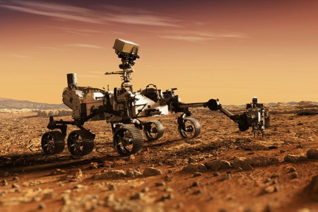 Takhle nějak může vypadat vozítko při práci na Marsu | foto: Shutterstock