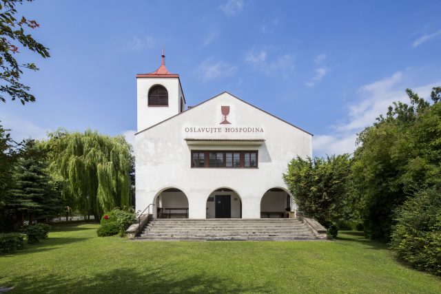 Chotiněves,  evangelický kostel si postavili Volyňští Češi v roce 1951 | foto: Marta Pavlíková,  Národní pamákový ústav