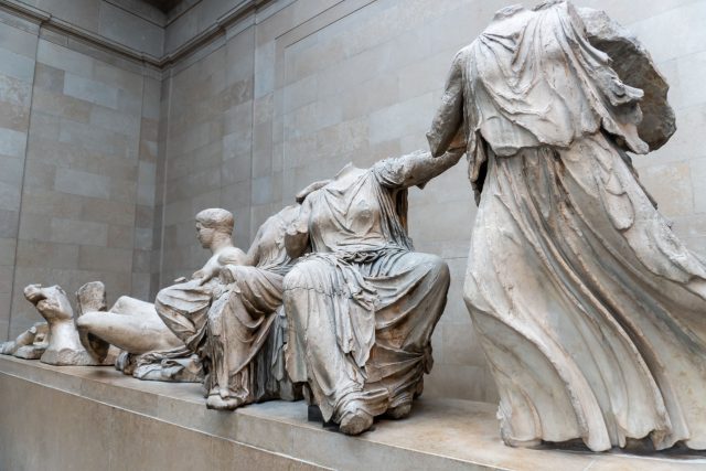 Zrození bohyně Athény. Část sochařské výzdoby Parthenonu,  kterou začátkem 19. století odvezl lord Elgin z aténské Akropole,  je vystavena v Britském muzeu | foto:  EWY Media,  Shutterstock