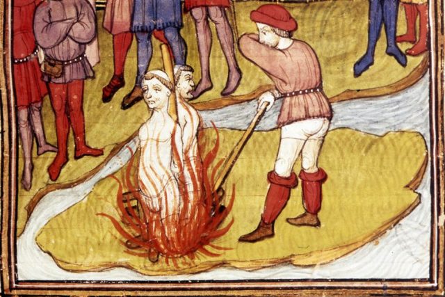 Upálení velmistra řádu templářů Jacquese de Molay | foto: Wikimedia Commons,  British Library,  CC0 1.0