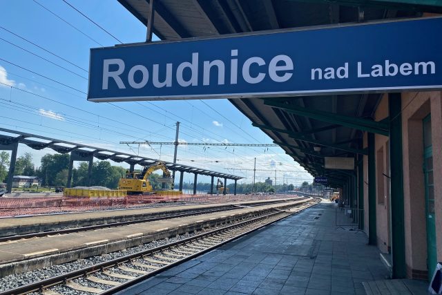 Rekonstrukce kolejiště na nádraží v Roudnici nad Labem | foto: Lucie Heyzlová,  Český rozhlas